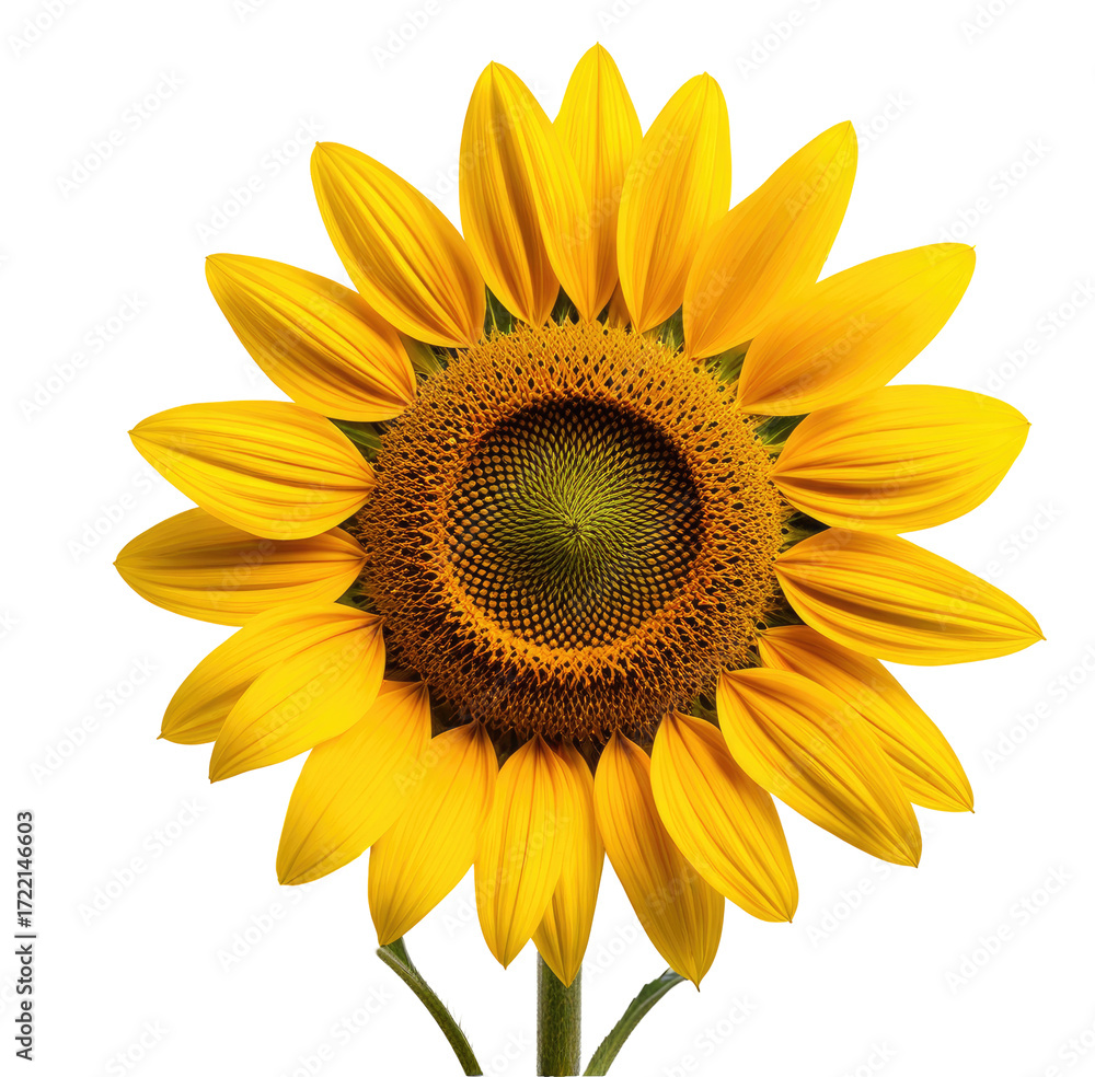 Fototapeta premium Vibrant Sunflower Close-up, Field Background, Nature
