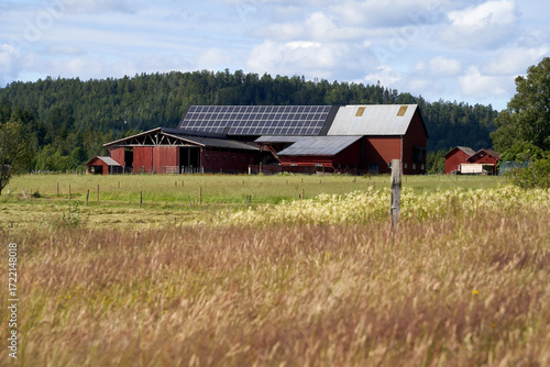  Rustic Red Farmhouses with Solar Panels in Håverud, Sweden - A Blend of Tradition and Modern Sustainability