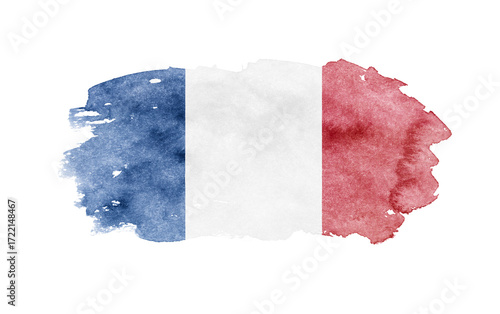 Wallpaper Mural Grunge paint brush france flag. Torontodigital.ca