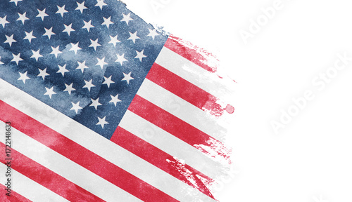 USA flag background paint splash brushstroke