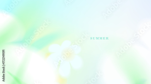 Green gradient spring background. Abstract gradation green and yellow color backdrop, spring or summer blur leaves. Soft gradient mesh illustration