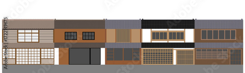 shop and store japanese style. vector illustration. 