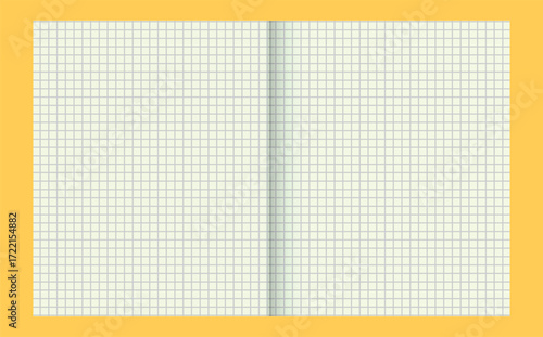 Graph paper. Printable lined and squared grid paper with color lines. Geometric background for school, textures, notebook, diary. Copy space blank.