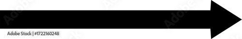 Black arrow pointing right. Arrow shape element