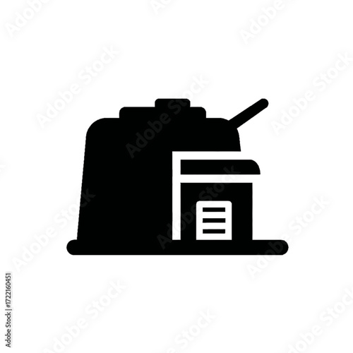 Coffee machine simple black silhouette automated brewing system morning routine