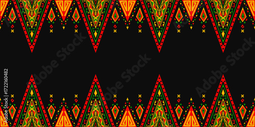 Seamless Tribal Aztec Pattern Ethnic African Mexican Geometric Textile Design