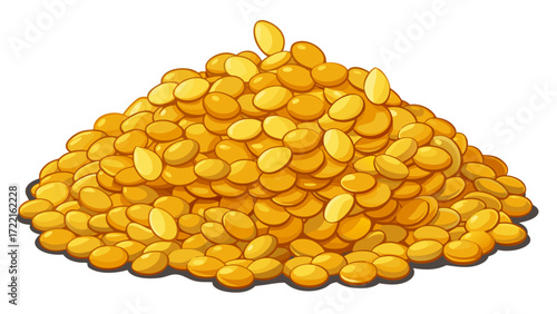

Yellow lentils isolated on transparent background, detailed vector illustration, nutritious legumes, perfect for culinary graphics, healthy food packaging, kitchen decor, vegetarian recipes, organic