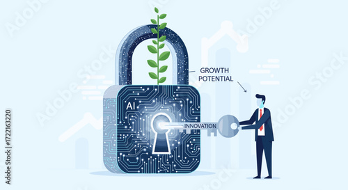 Unlock growth potential with ai innovation business strategy and security solutions for future success growth