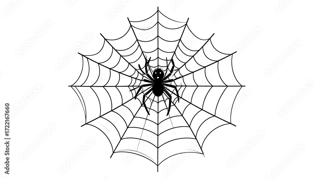 Fototapeta premium Spiderweb with spider