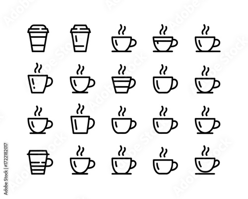 Wallpaper Mural Twenty minimalist line art icons for design projects Torontodigital.ca