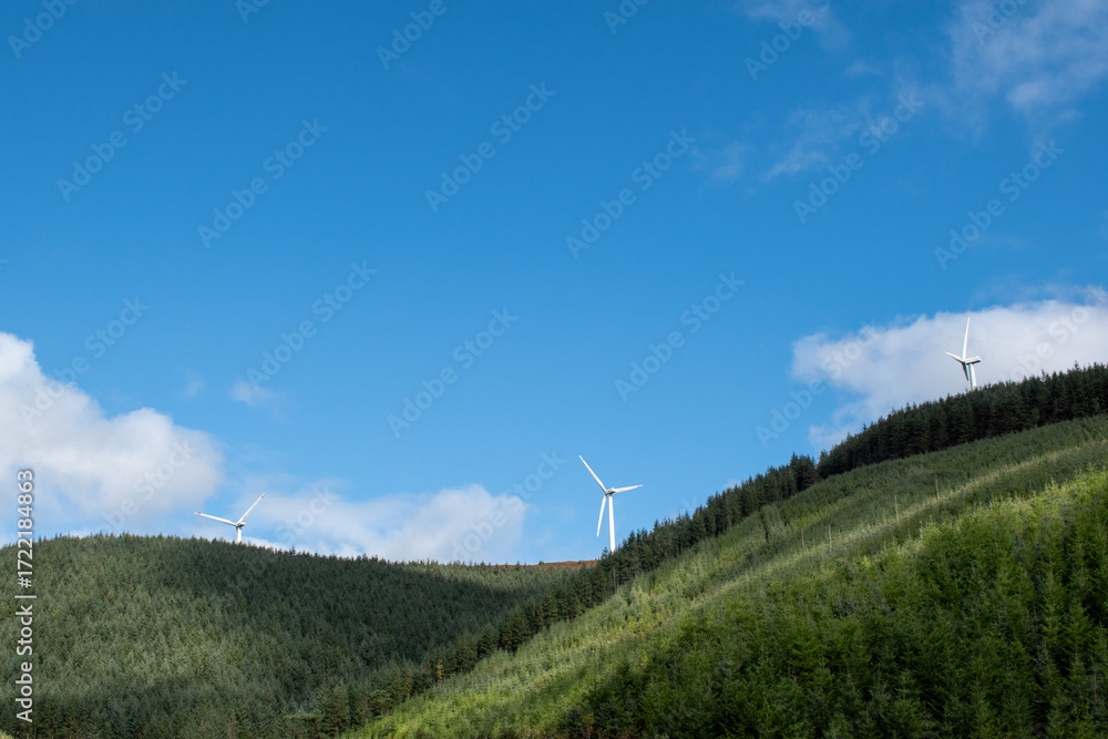 Fototapeta premium Turbine above the forest