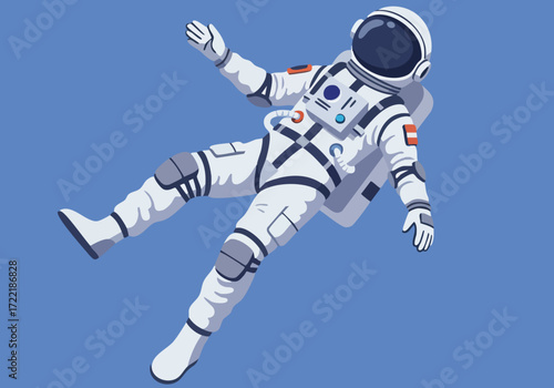 Astronaut floats in space, demonstrating Eco Orbit Sense. A visually striking, isolated image perfect for space, technology, and futuristic themes.