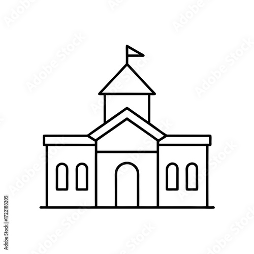 Outline of a government building