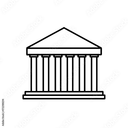 Outline of a greek temple art