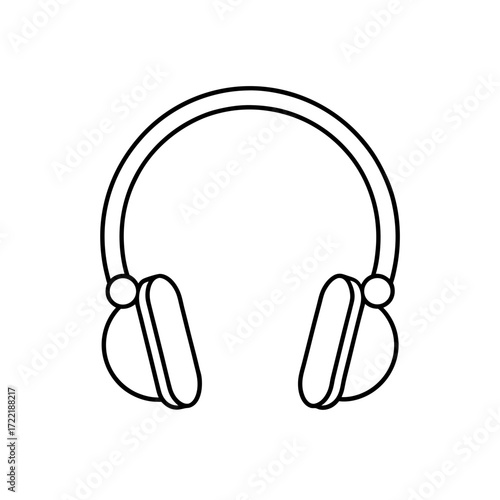 Outline drawing of headphones