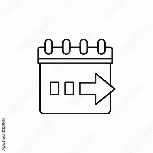 calendar day move icon sign vector