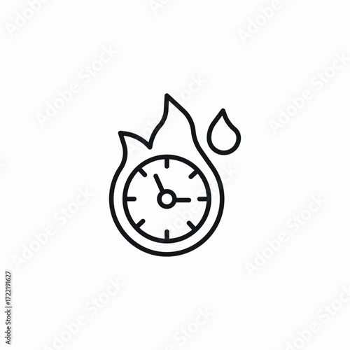 deadline time hot icon sign vector