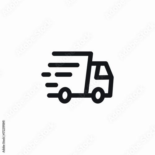 express delivery truck icon sign vector