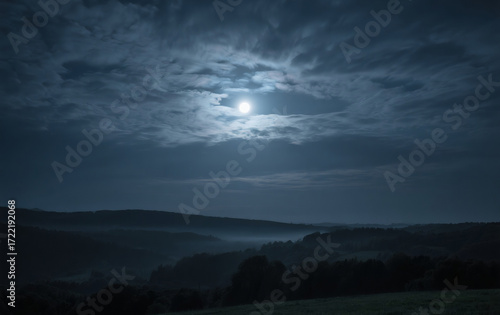 Wallpaper Mural full moon over the sea Torontodigital.ca