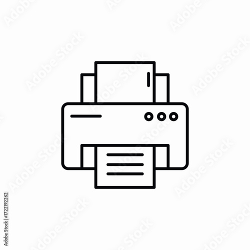 printer print icon sign vector