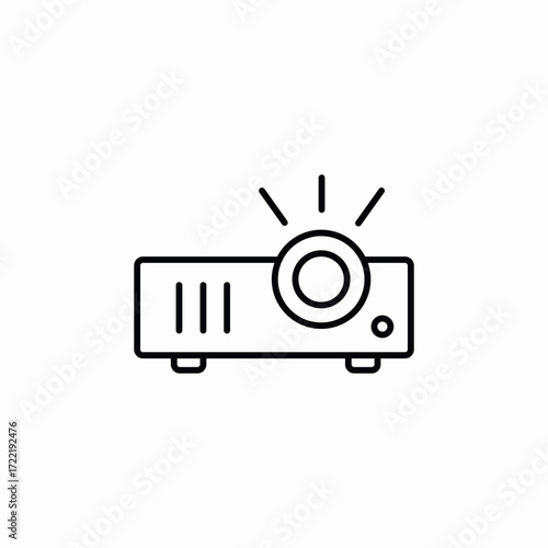 video projector icon sign vector