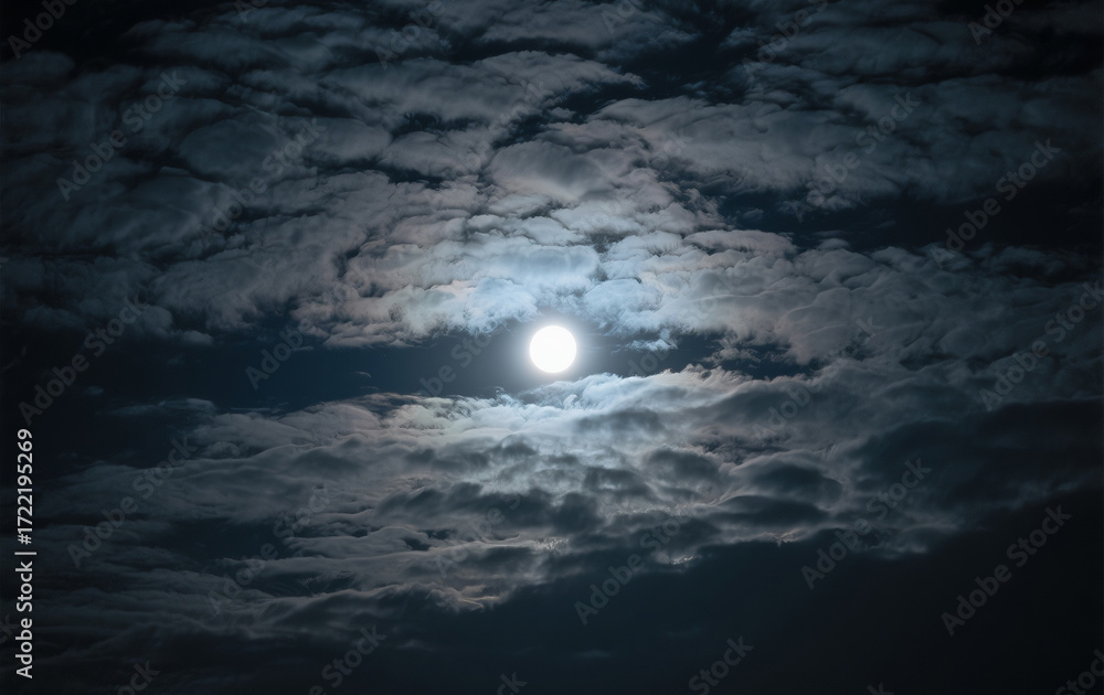 Fototapeta premium full moon over the sea