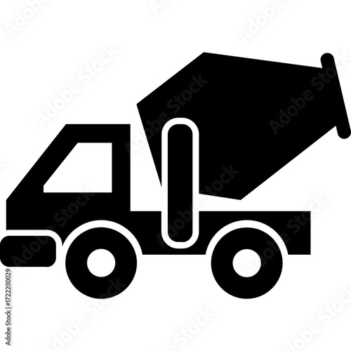 cement truck icon sign vector
