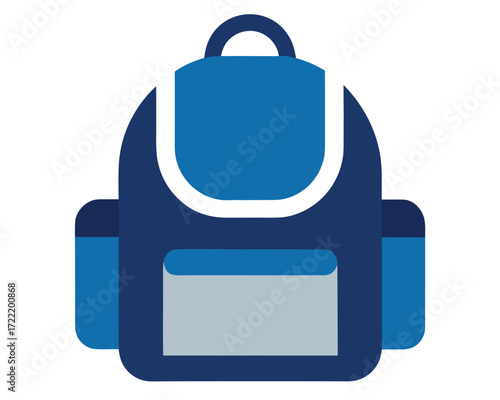 Illustration of a blue backpack for school or travel needs