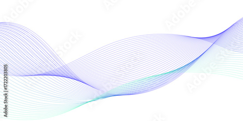 Abstract digital future technology concept blue smooth lines background. Wavy curve lines and . frequency sound wave, twisted curve lines background. Banner design.	
