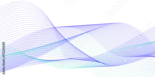 Abstract digital future technology concept blue smooth lines background. Wavy curve lines and . frequency sound wave, twisted curve lines background. Banner design.	
