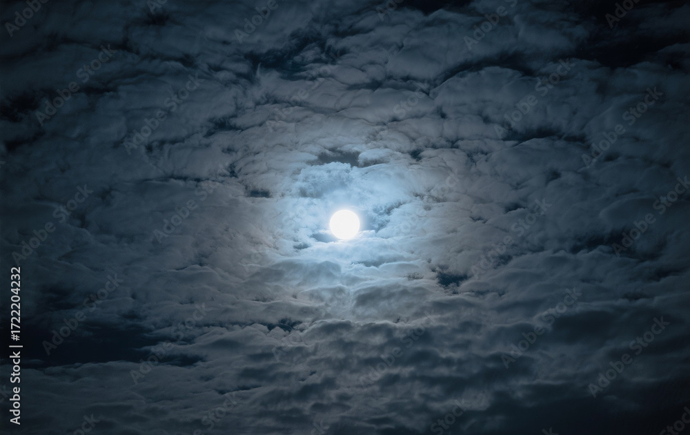 Fototapeta premium full moon over the sea