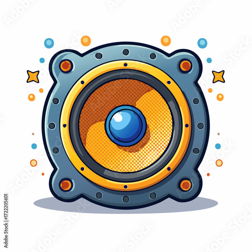 music background with speakers