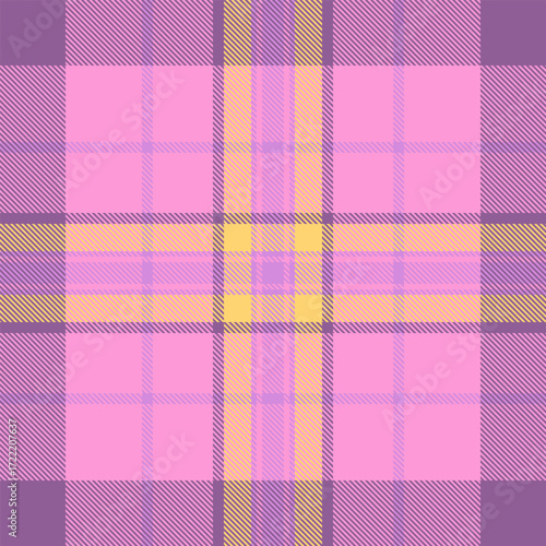 Stylish pastel tartan pattern. Seamless, classic check for backgrounds, apparel, or design projects. Texture evokes softness and retro vibes.