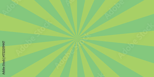 Lime Green Light Green Sunburst Radial Stripes Background