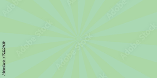 Pastel Green Sunburst Radial Stripes Background vector 1