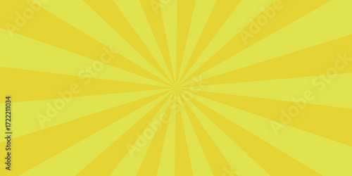 Yellow Sunburst Radial Stripes Background Pattern vector 1