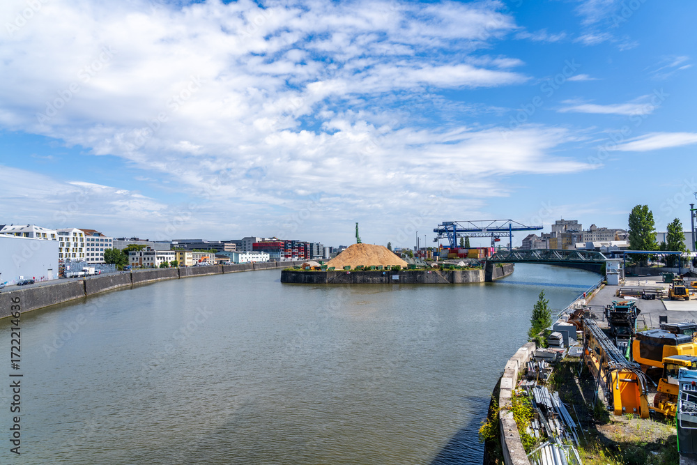 Fototapeta premium Osthafen, Frankfurt am Main, Hessen, Deutschland 
