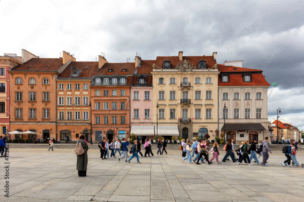 Naklejka premium Warszawa, Stare Miasto, zabytkowa zabudowa stolicy Polski