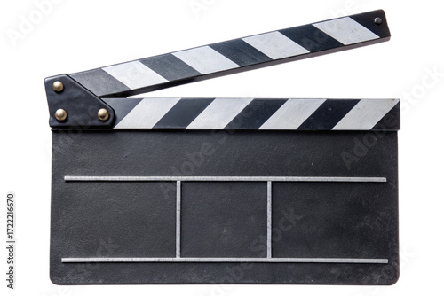 Fotografija Classic movie clapperboard isolated for production cinema film making scene setu