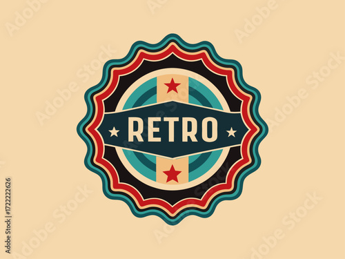 retro vintage label