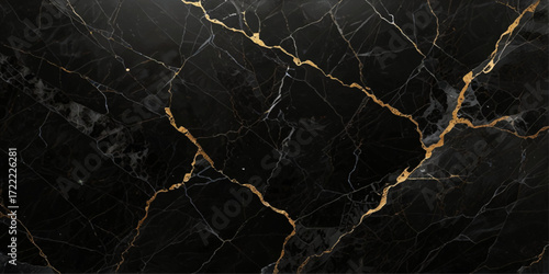 Panoramic black and white stone marble texture background. Black marble texture for skin tile wallpaper luxurious background. Black and white wave line floor ceramic counter texture stone tile.	