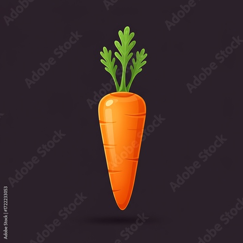 Cheerful Cartoon Carrot Character