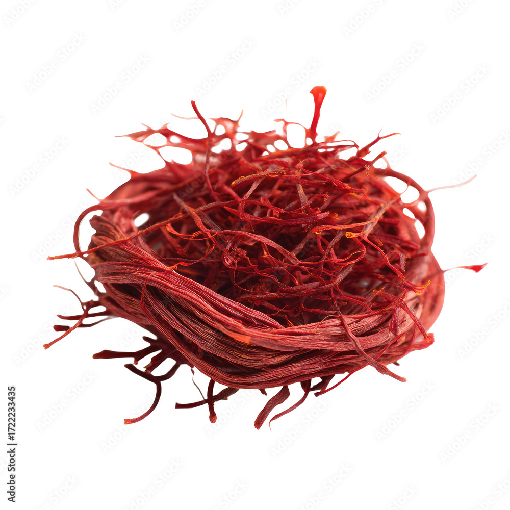 Fototapeta premium Nest of crimson threads, a close-up of saffron
