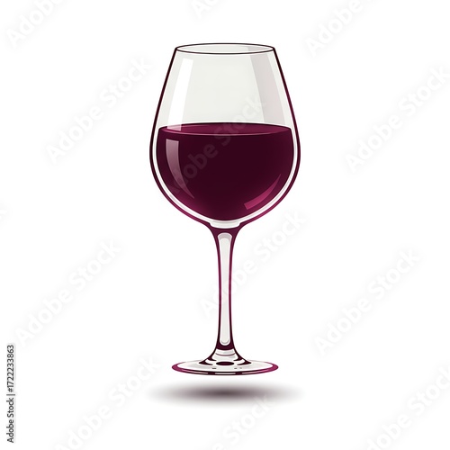 Elegant Wine Glass with a Luminous Glow