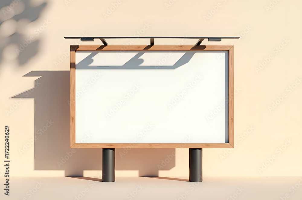 Obraz premium Modern Outdoor Advertising Display Mockup on Neutral Background