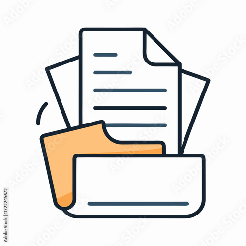 Document folder icon representing organization and information management