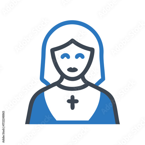 woman wearing a cross necklace  