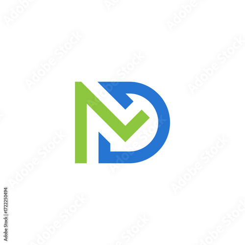 MD or DM letter logo design