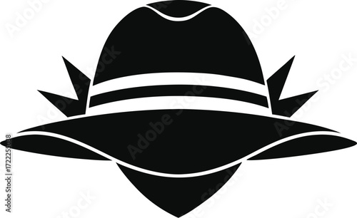 Black fedora hat icon