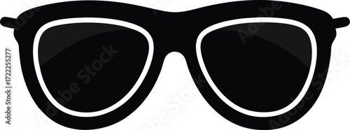 Black sunglasses with white outline